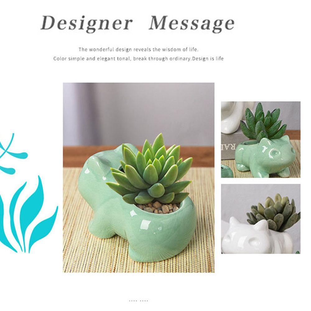 【 ELEGANT 】 Pot Bunga Lucu Berkebun Dengan Lubang Vas Pot Sukulen Planter Balkon Dekorasi Home Decor