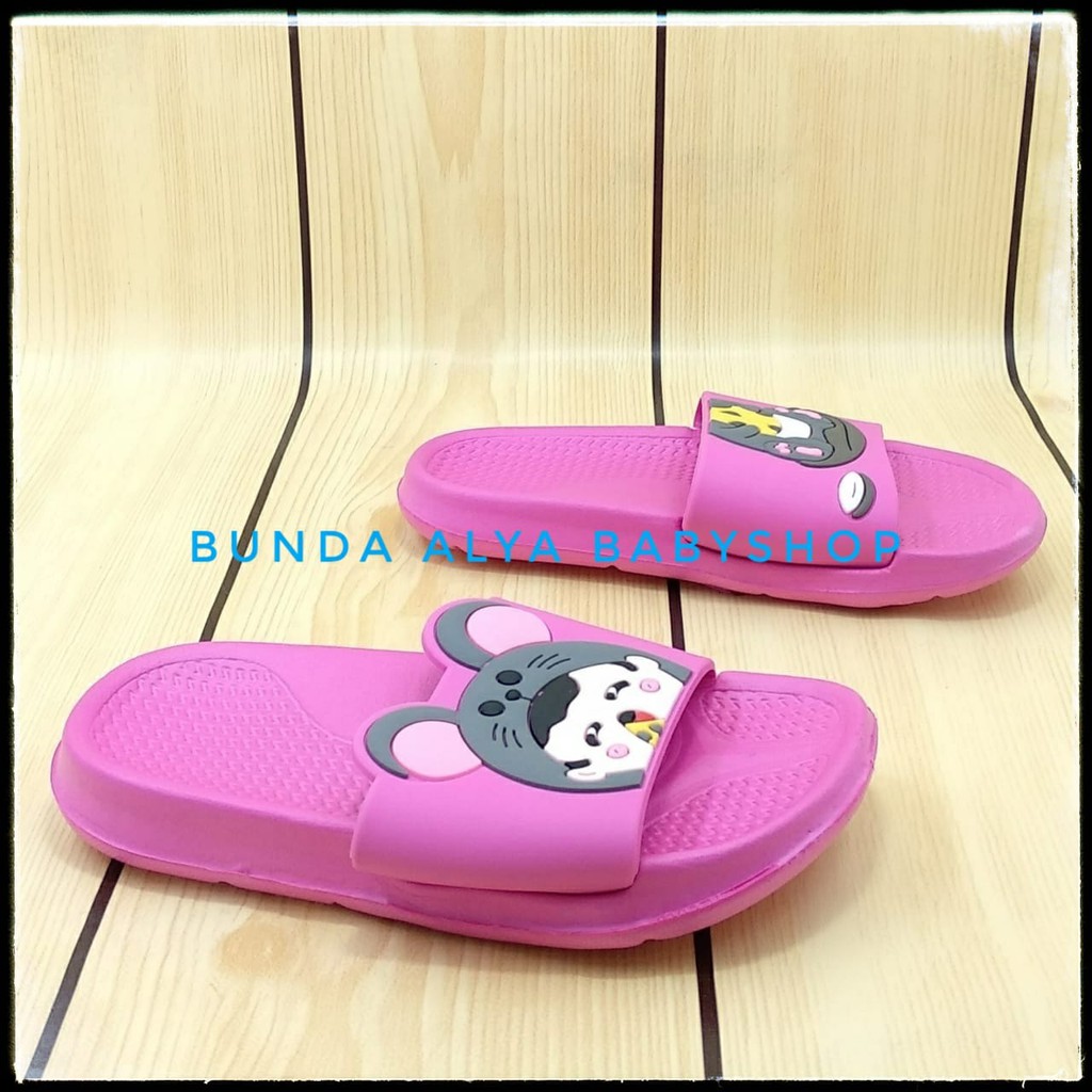 Sandal Anak Perempuan Umur 2 3 4 5 6 Tahun FANTA Elastis - Sandal Anak Cewek Harian Elastis Size 25 - 35 Karet Anti Licin