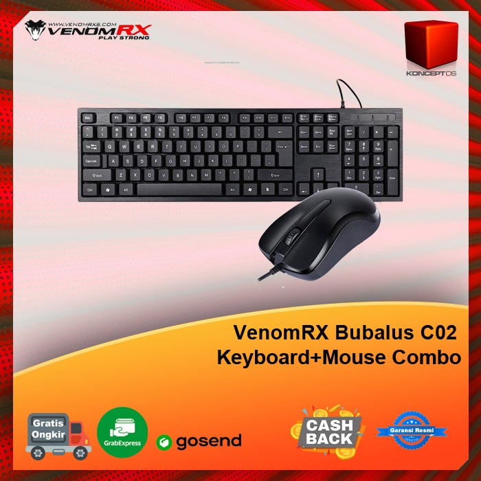 VenomRX Bubalus Keyboard Mouse Combo USB C02 - Black