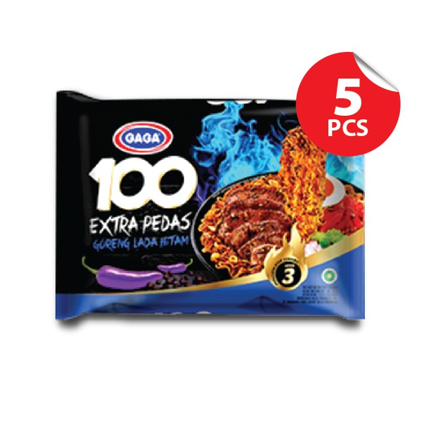 

Gaga Mie Goreng 100 Extra Pedas Lada Hitam 85G