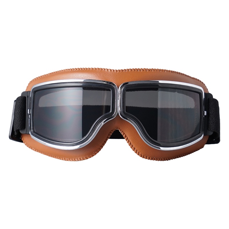 Zzz Kacamata Goggles Vintage Bahan Kulit Anti Gores / Debu Untuk Motor / ATV / Skuter Off Road