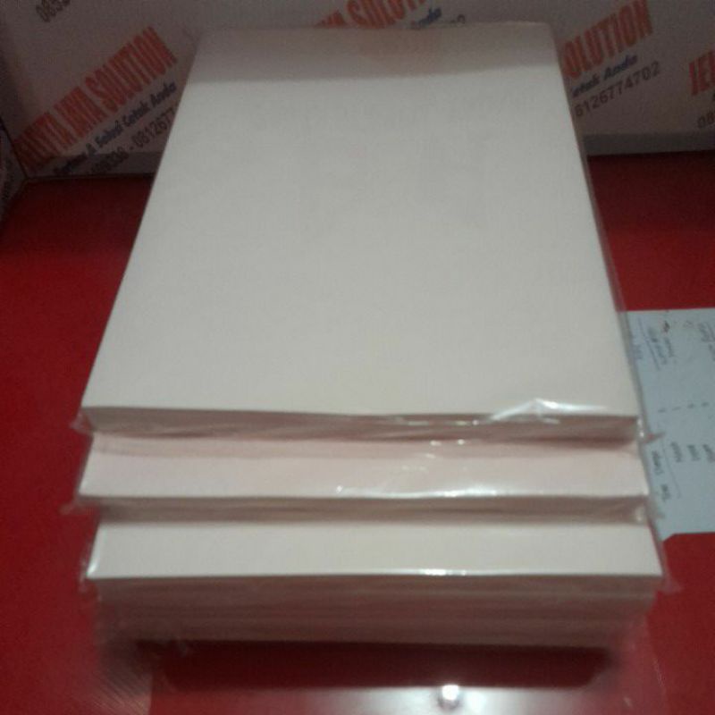 

KERTAS SABLON TRANSFER PAPER SUBLIM 100 SEET