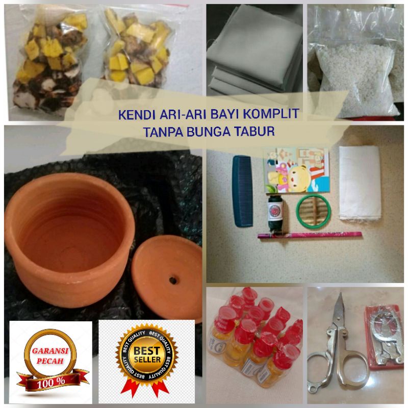 Perlengkapan kendi Ari-Ari bayi kendil 1 set pendil