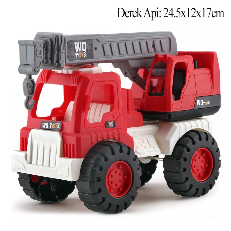Truk Mainan Bulldozer Sandpit Truk Konstruksi Excavator Anak-anak Hadiah Mainan Anak Laki-Laki-Derek Api