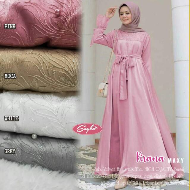 Kirana dress velvet mix tile