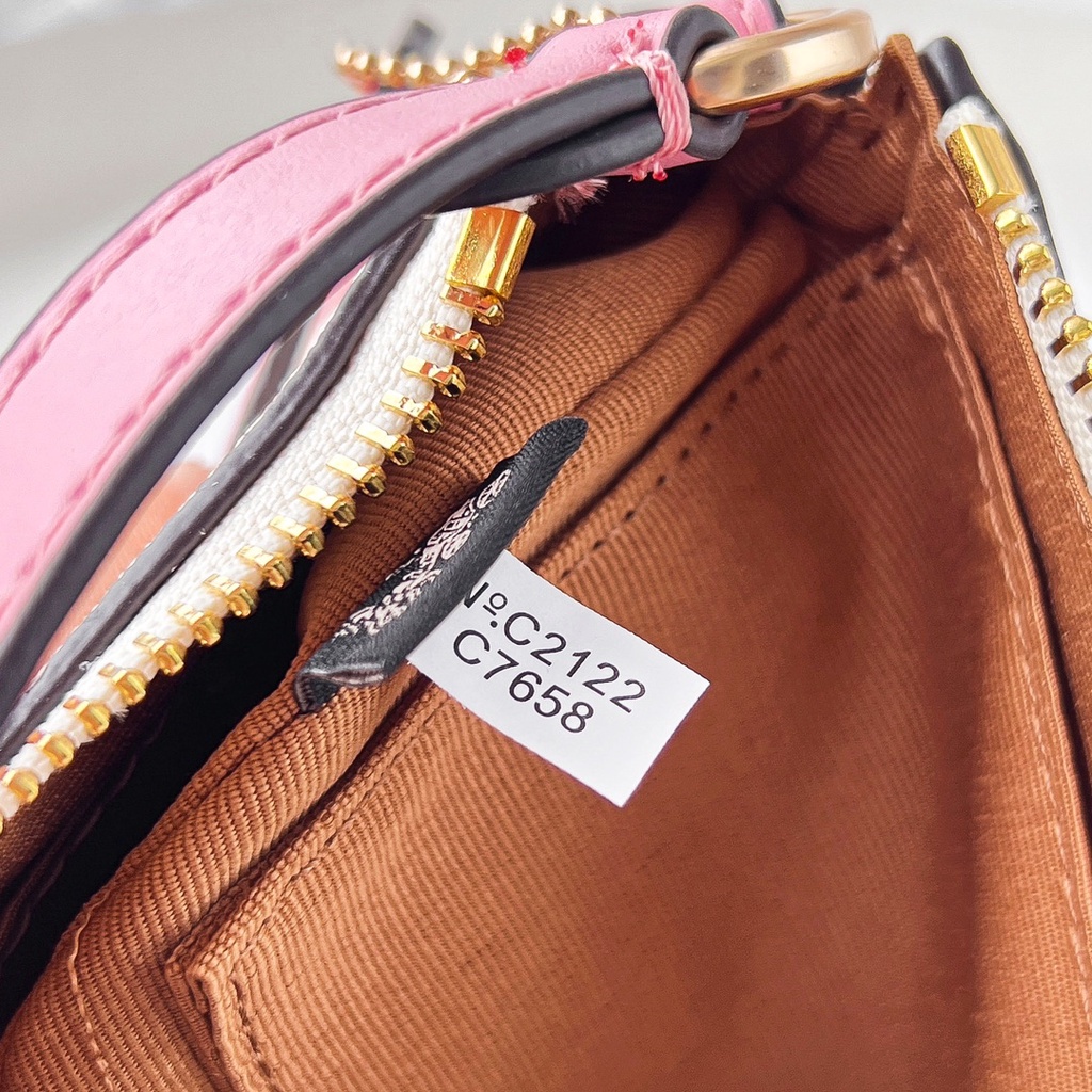 TAS WANITA SELEMPANG COACH NOLITA 19 WITH HEART PETAL PRINT 7658 C7658