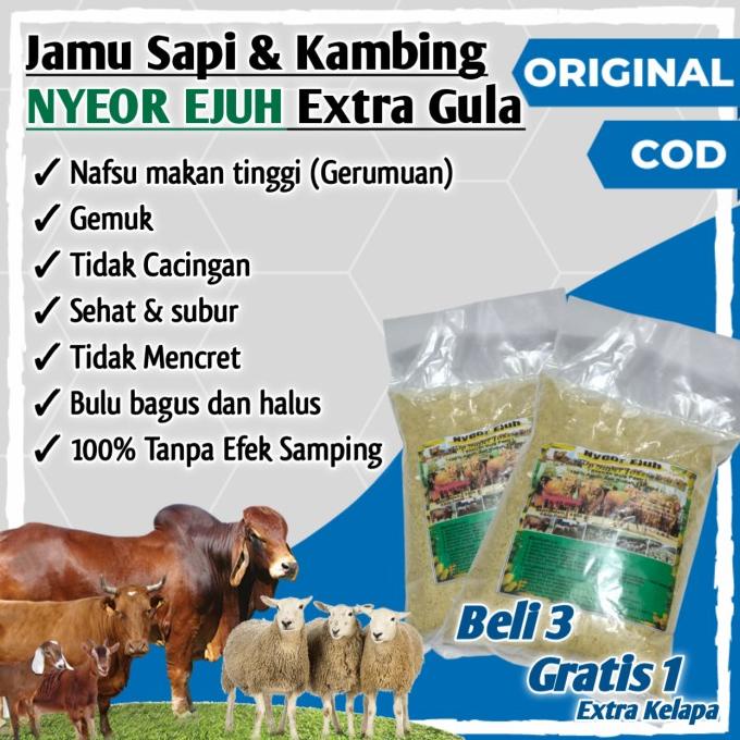 

Jamu Sapi & Kambing Xtra gula (Sehat, Gemuk, Bulu Halus & Berkualitas)