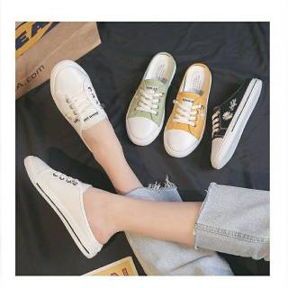  Sepatu  sneaker wanita  korea slop bunga  daisy Shopee 