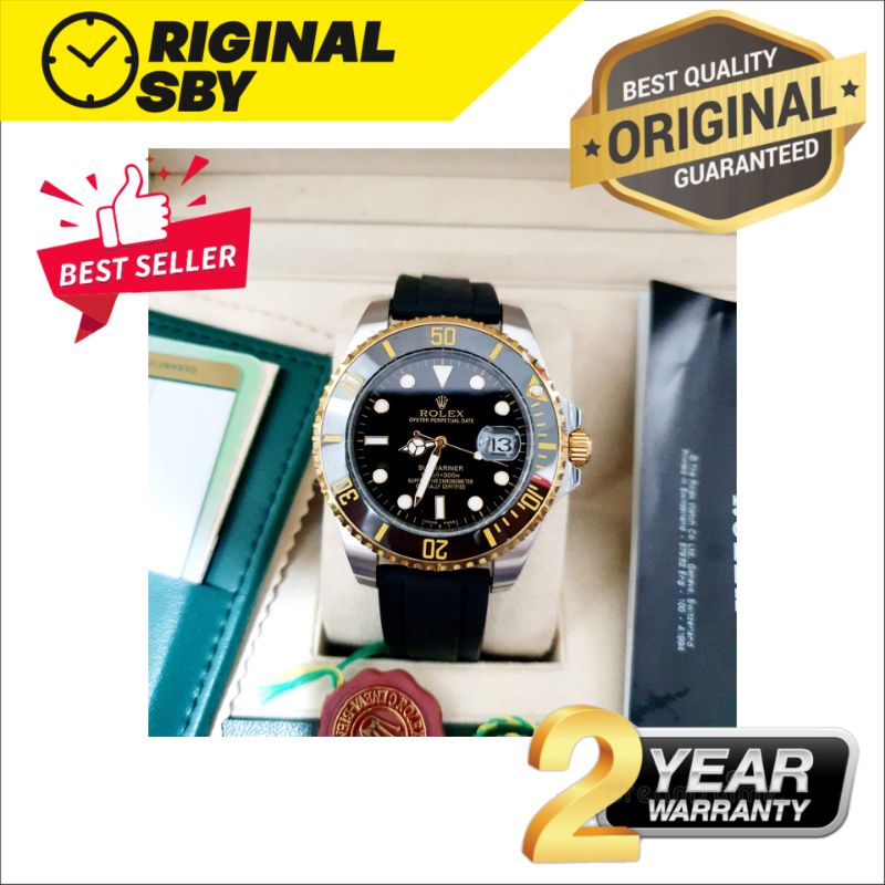 JAM TANGAN PRIA WANITA | RANTAI | KULIT | KARET | MURAH | pria rolex submariner super automatic - st