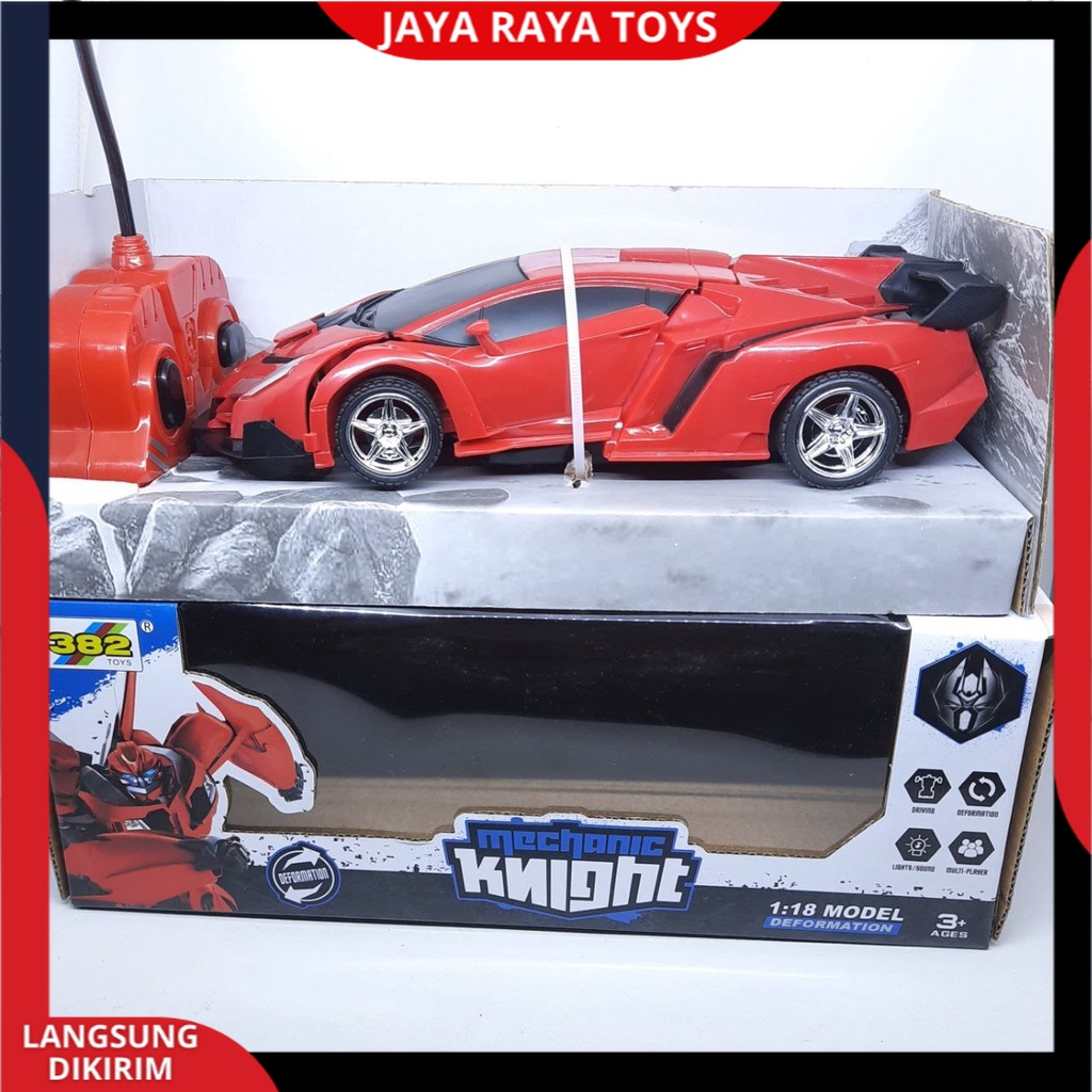 Mobil Remote Control Berubah Menjadi Robot Derformation Autobot New Editon Mechanic Knight Rc CAR