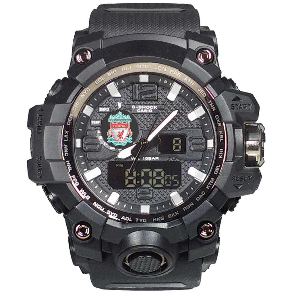 (Istimewa Bossque) Jam LIVERPOOL Double Time Full Black (Exclusive)