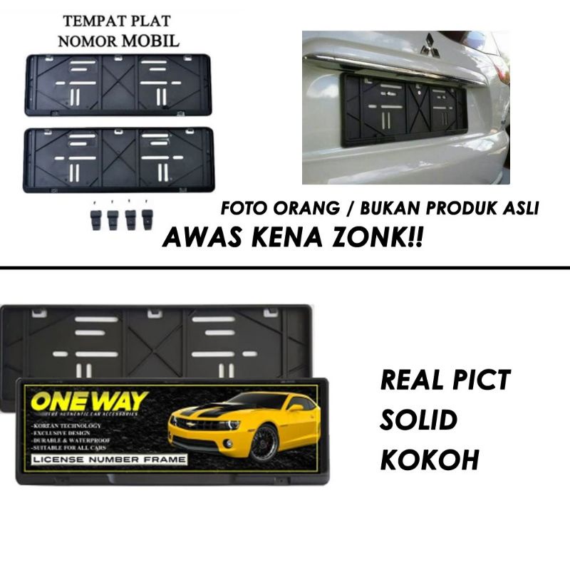 TEMPAT PLAT NOMOR STICKER ORIGINAL ONE WAY