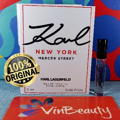 Vial Parfum OriginaL Karl Lagerfeld New York Mercer Street EDT Pour Homme 2 ml Murah