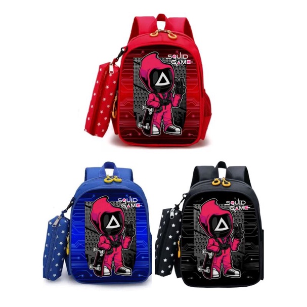 TAS RANSEL ANAK LAKI LAKI SQUID GAME TAS SEKOLAH ANAK TK SD COWOK TAS NGAJI LES MURAH NEW