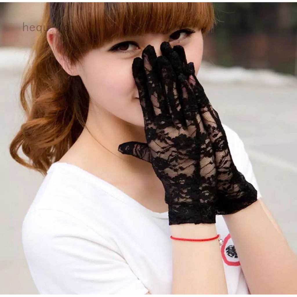 Adenium Gloves - Sepasang Sarung Tangan Brukat - Fashion Aksesories Wanita