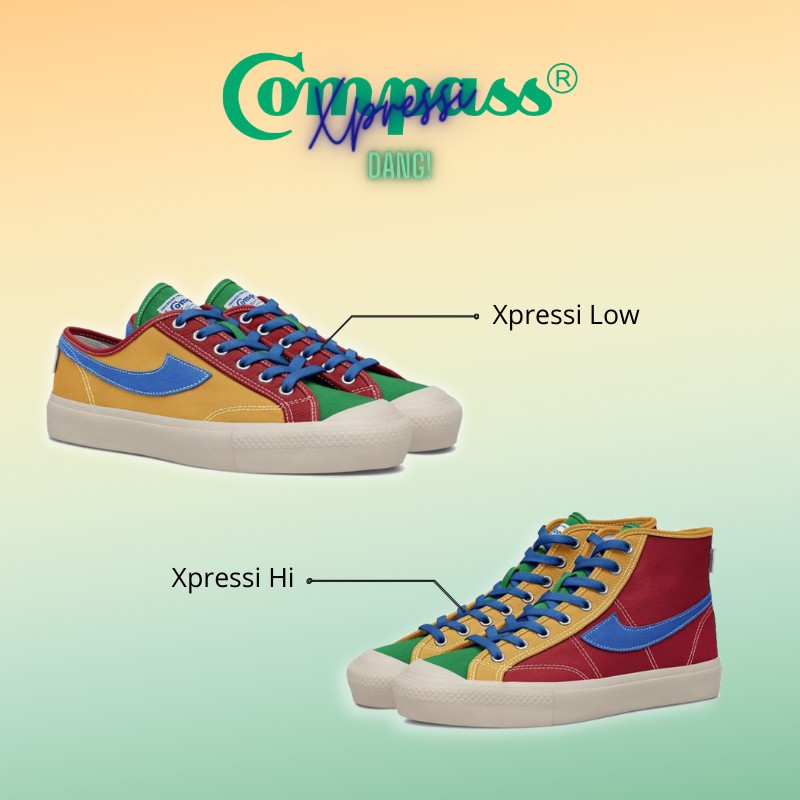 Sepatu Compass with BCA Xpressi Full Colour Series (Hi Cut/Low Cut)-1