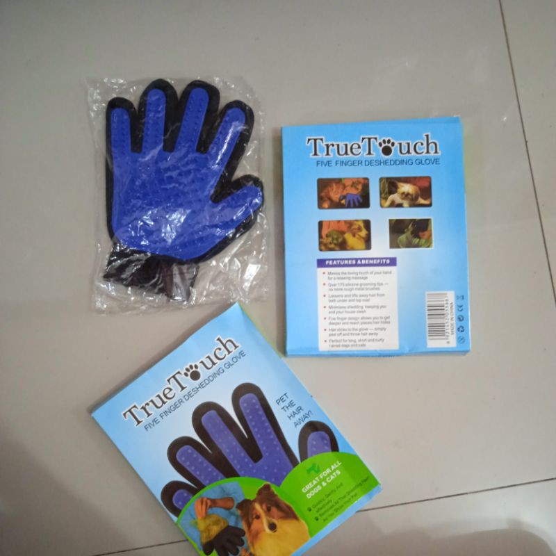 sarung tangan bulu rontok true touch untuk kucing hewan