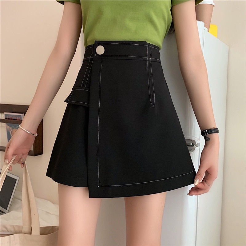 (S-XXL) WHITE LINE SKORT ROK CELANA WANITA KOREAN HW STYLE