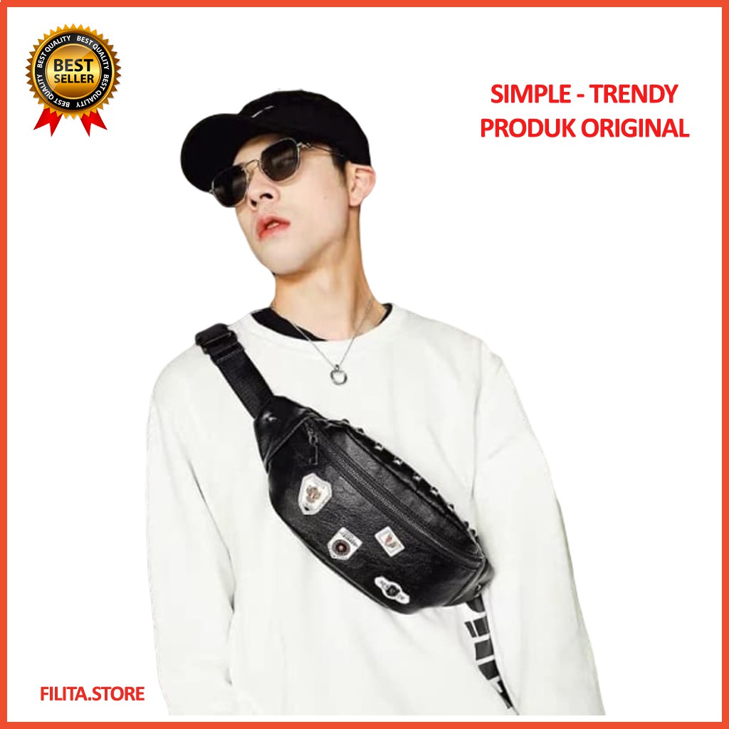 TERLARIS Tas Pria LJB 380 Distro Blackkelly Bandung model Z0L4 Tas Selempang Distro Korea Sling Bag