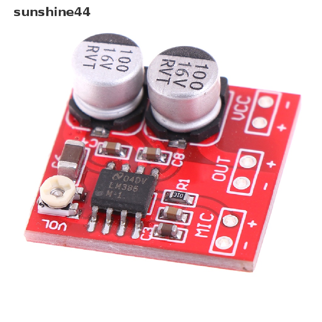 Sunshine Papan amplifier power DC 5V-12V LM386 200x Untuk Mikrofon