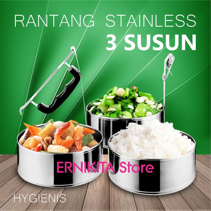 RANTANG STAINLESS 3 SUSUN - Rantang Makanan Catering