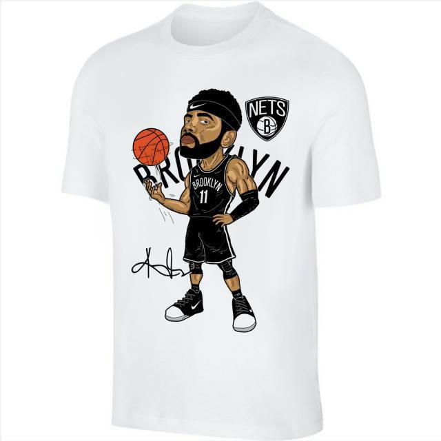 Kaos Tshirt Basket NBA Kyrie Irving Karikatur / Caricature