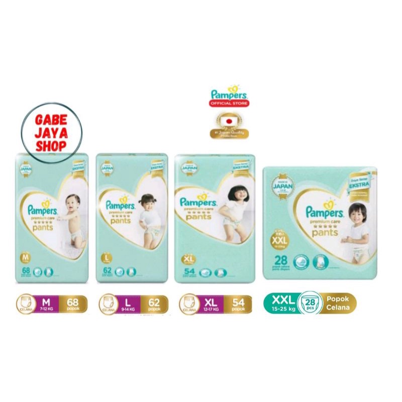 PAMPERS Premium Care Popok Celana XXL28/M68/L62/XL54