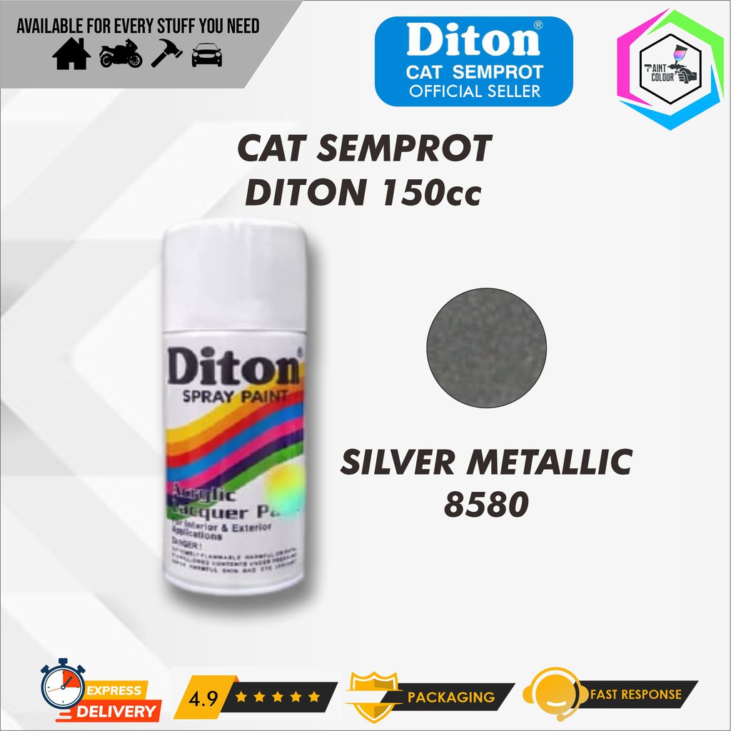 Diton Cat Semprot/Pylox/Motor/Helm/Gundam 150cc - 8580 Silver Metallic