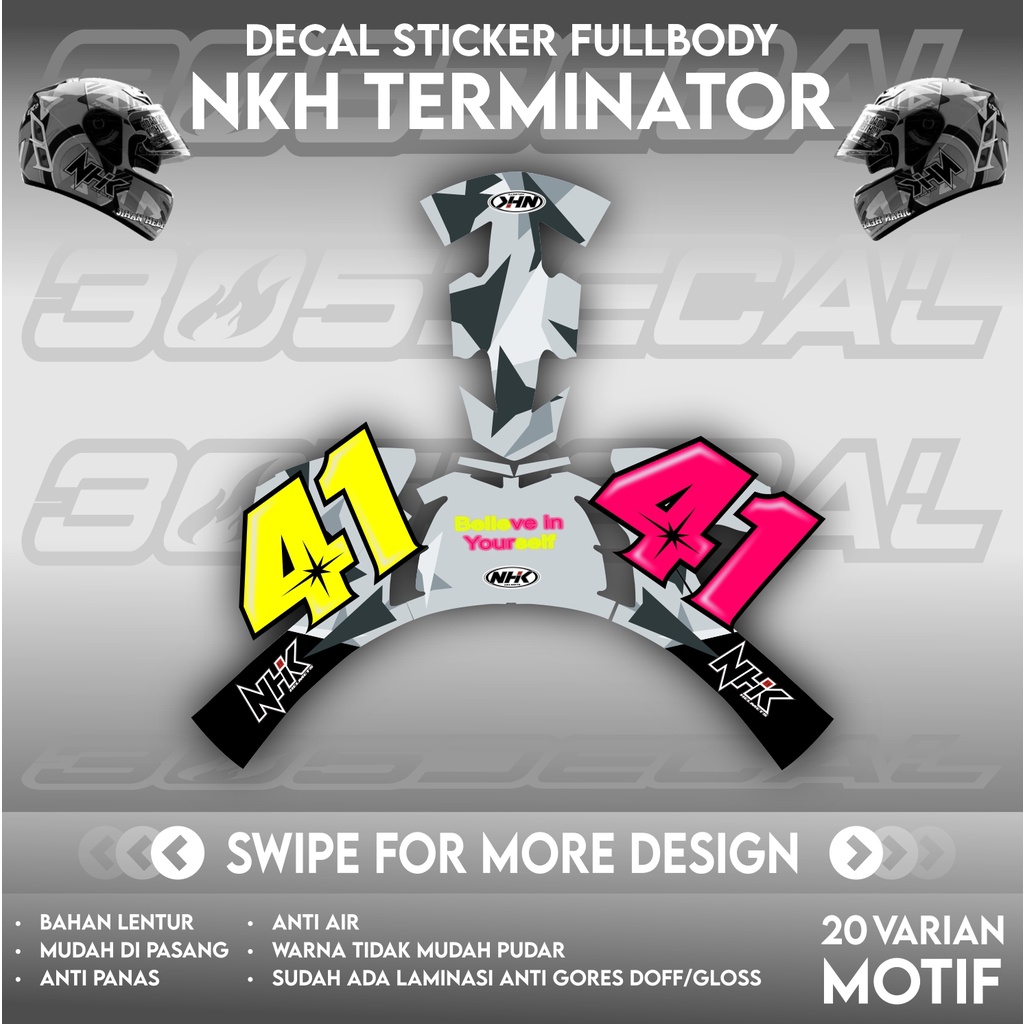 Sticker decal helm NHK TERMINATOR motif alex espagaro 2020 | decal helm | decal sticker