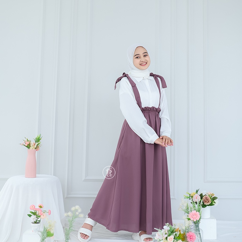 AZURA OVERALL SKIRT (OVERALL ONLY TANPA INNER) / TERUSAN WANITA