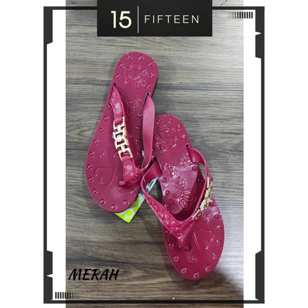 15 SHOP --- LSH - Sandal Wanita Jepit Slip On Sandal Jelly / outdoor