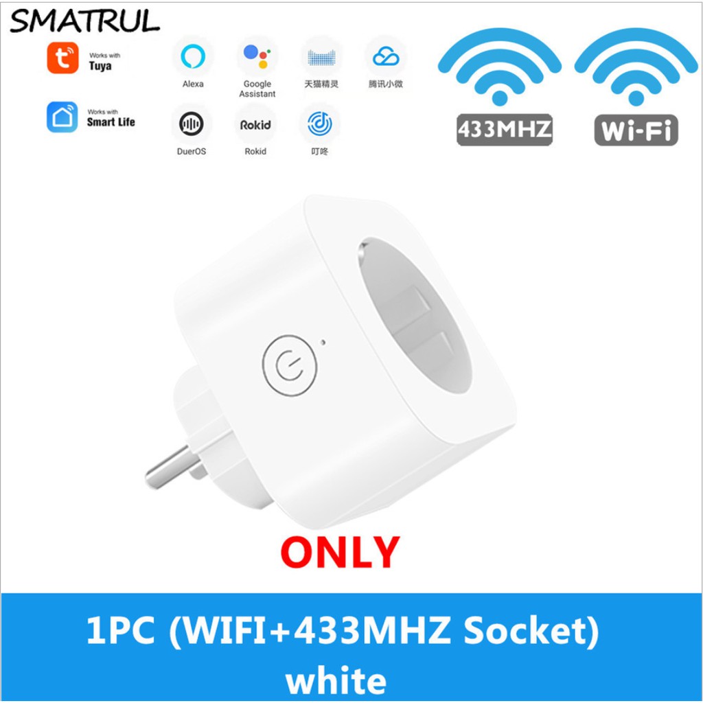 Wifi Wireless Listrik/EU WiFi Smart Plug Steker Colokan Stop Kontak Smart Home/