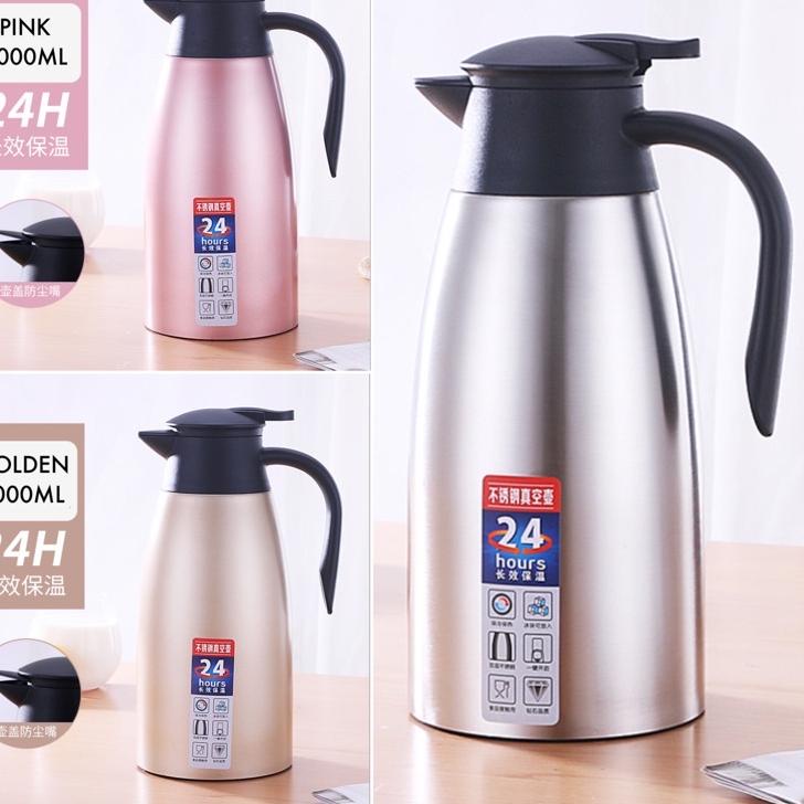 Ready Stok Termos vacum 2 Liter / vacuum jug / termos air stainless steel tahan panas dan dingin / t