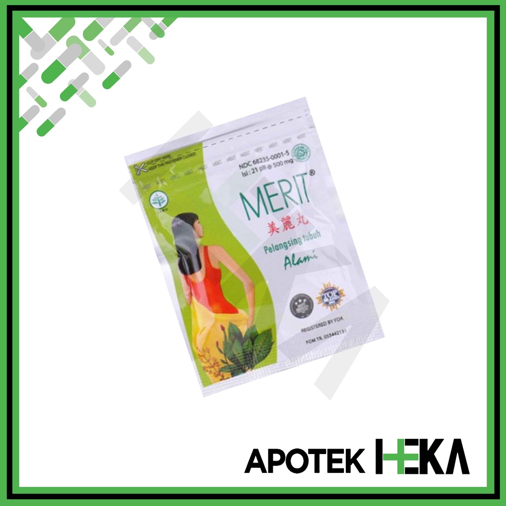 Pil Merit Sachet isi 21 Tablet - Pelangsing Alami Mengurangi Lemak (SEMARANG)