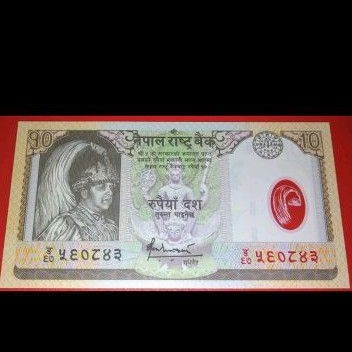 Uang Asing Polymer Nepal Lama 10 Rupee