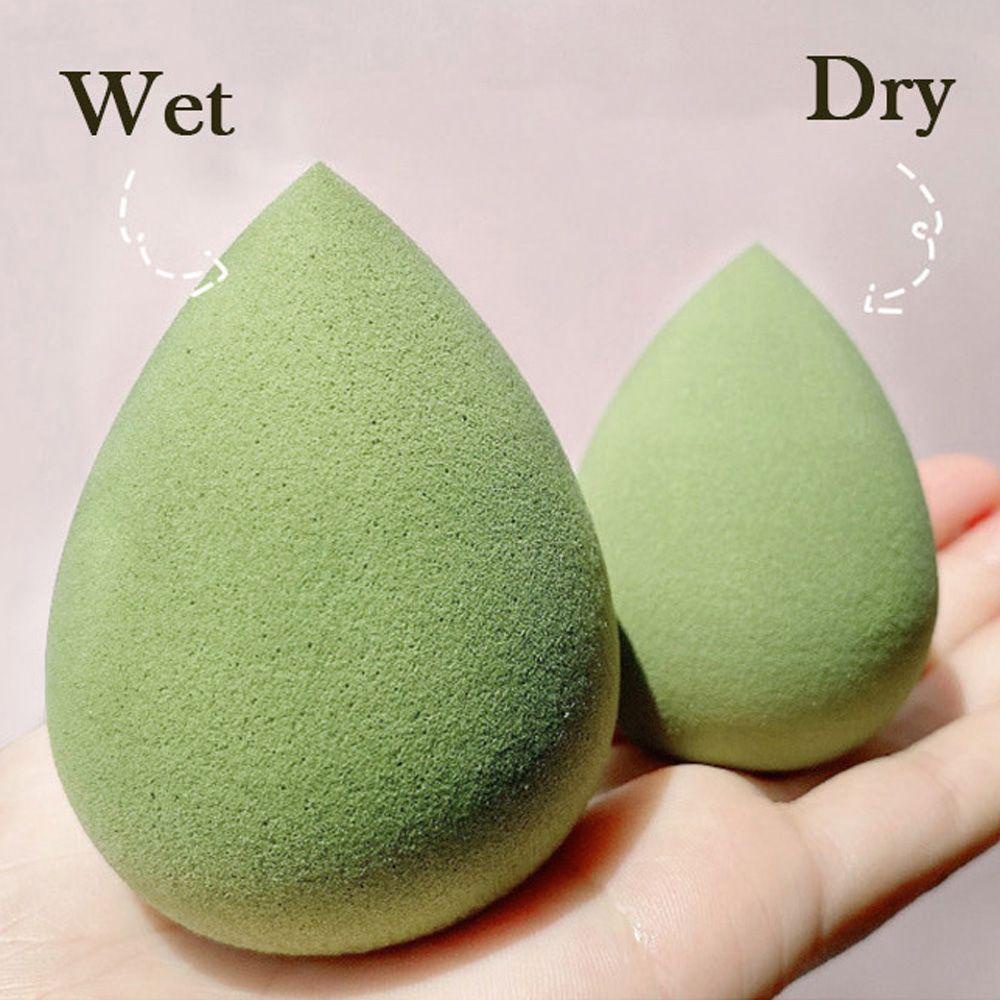 4 Pcs Sponge Blender Puff Bentuk Tetesan Air Aneka Warna Untuk Makeup Foundation Powder