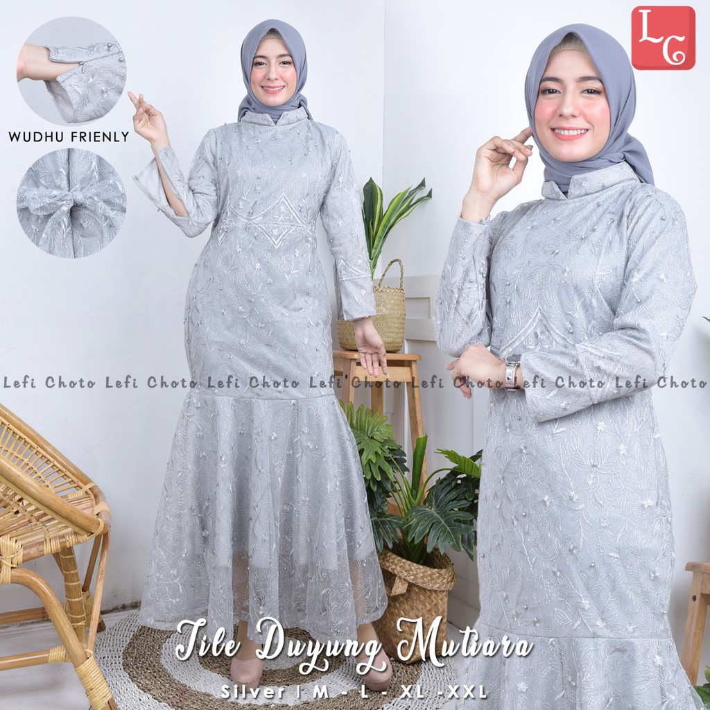 Gamis Duyung Full Tulle Mutiara