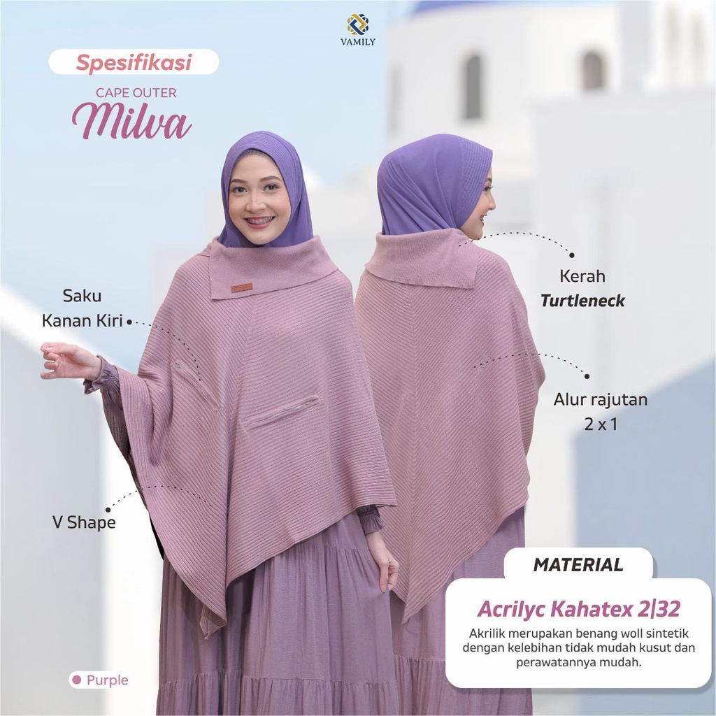 Cape-Outer Rajut MILVA BY FALOVA