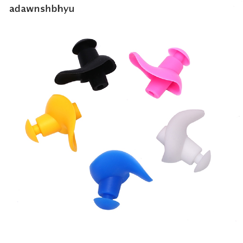 Adawnshbhyu 5pasang Ear Plug Busa Anti Bising Silcone Lembut Untuk Renang Tidur Kerja Musim Panas