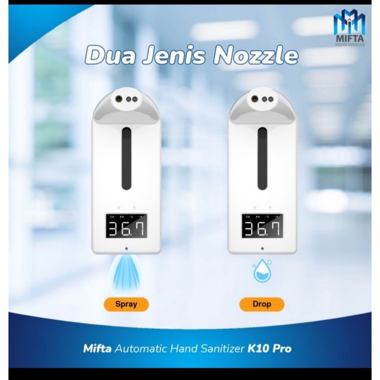 K10 PRO INFRARED THERMOMETER 2 IN 1 HAND SANITIZER OTOMATIS / K10 PRO