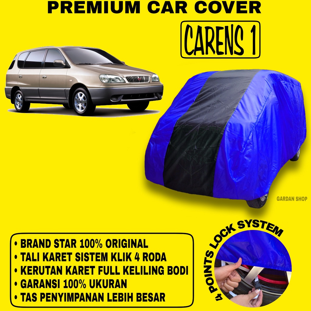 Body Cover CARENS 1 BIRU HITAM Penutup Bodi Mobil Carens 1 Waterproof PREMIUM