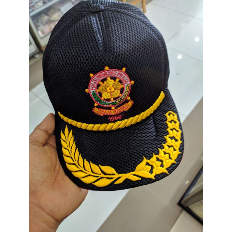 TOPI POLPP hitam dan hijau