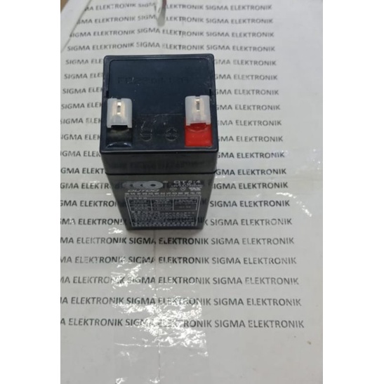 ACCU / AKI OUTDO 4 VOLT 5 AH. DIMENSI SEPERTI ACCU 4 VOLT 4 AH