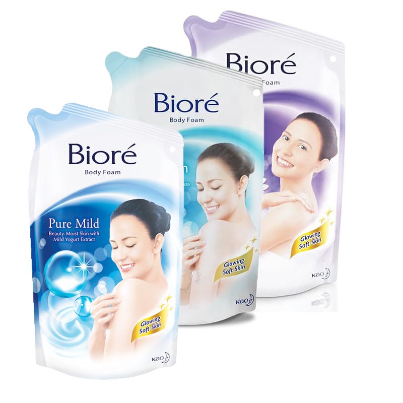 Biore Body Foam Glowing Soft Skin Refill 450ml