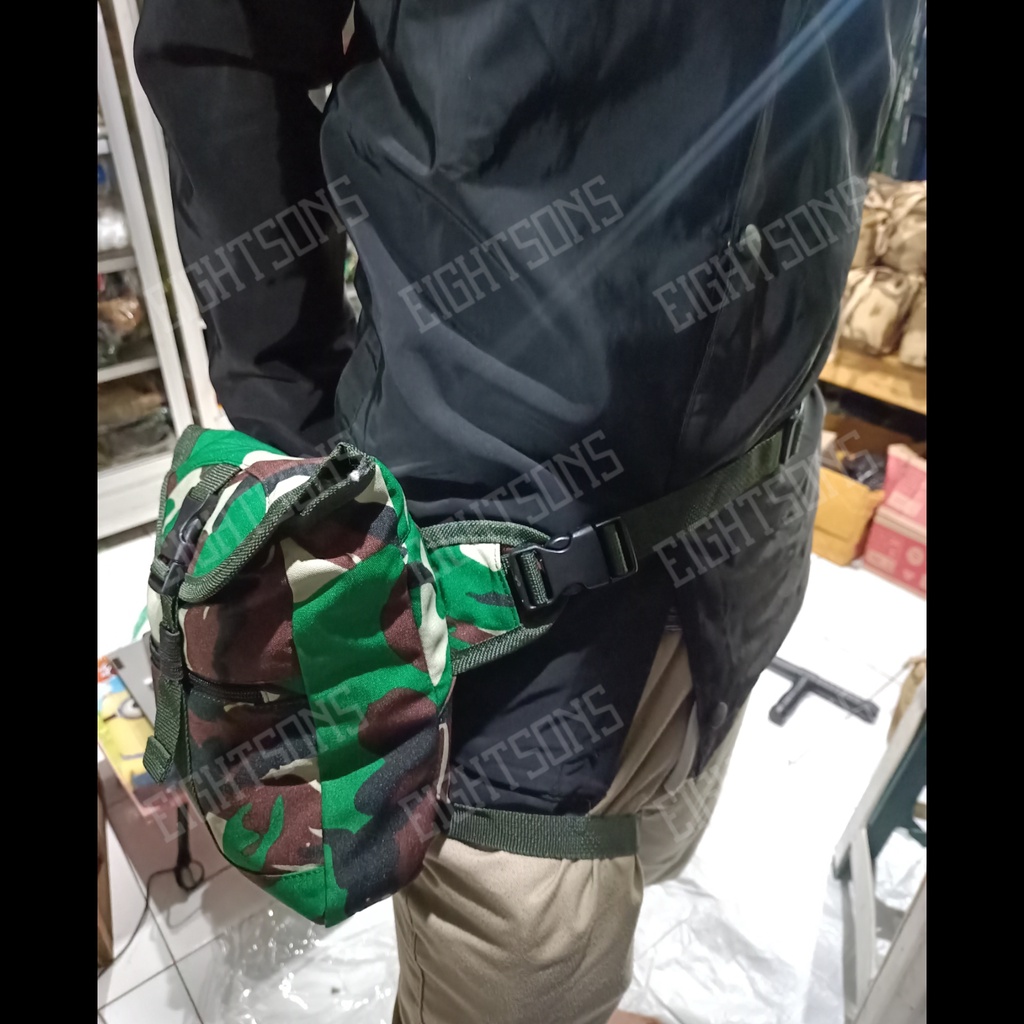ASLI JATAH TAS PAHA PINGGANG SELEMPANG LORENG TNI - 100 % ORIGINAL JATAH PEMBAGIAN