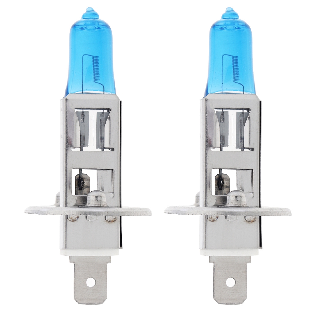 2Pcs Lampu Halogen Depan Mobil 12V H1 55W 6000K