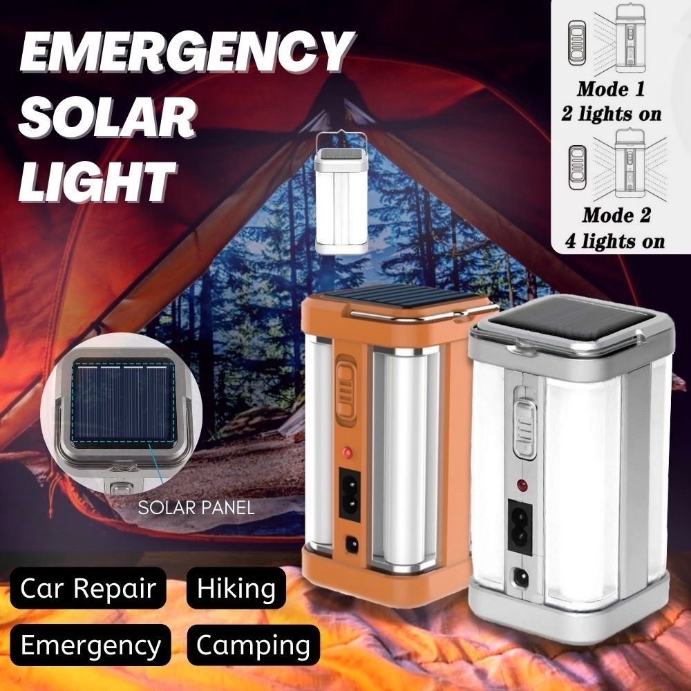 Lampu led Emergency / Lentera Emergency 4 Sisi PUSH ON Lampu Solar 40watt Emergency lamp Lentera Berkemah LED + Kabel pengisi daya