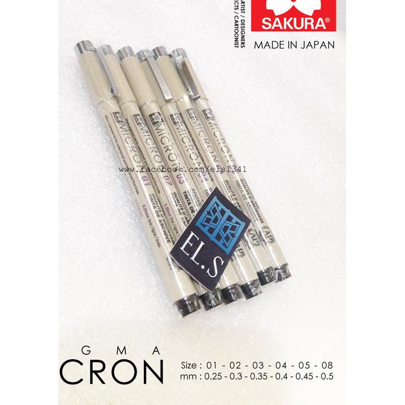 

➦ Sakura Pigma Micron Pen 01-08 ❀