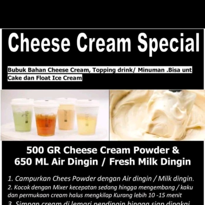 

Krim- Topping Cheese Cream Powder 500Gr -Krim.