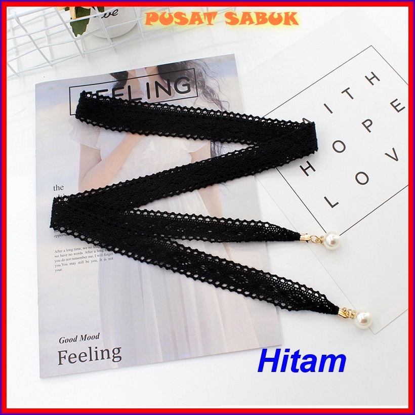 Ikat Pinggang Belt Sabuk Wanita Fashion Gesper Rajut Cewek Aksesoris Korea Kecil Gasper Pingang Warna Murah Import Grosir baru kecil Kain Bahan anyam Hitam Putih Kekinian Cantik Dewasa Blet simpul ramping cm Inch Lingkar elastis Pesta asesoris Baru Ikat